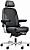 Кресло Falto DISPATCHER–XXL-MAX 2102-2HL (Черн каркас / Черн ткань + кожа / АЛ Крестовина)