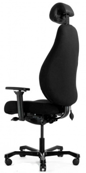 Кресло Falto DISPATCHER–LUX LONG 1901-8H D.GREY SV-280-3001(Черн каркас / серая ткань / АЛ Крестовина)